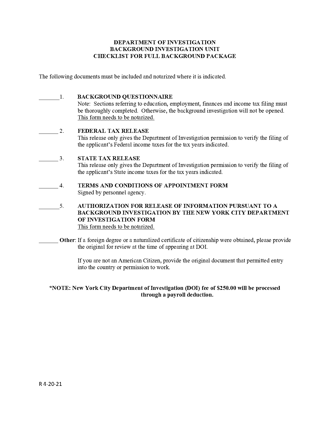 doi background investigation questionnaire